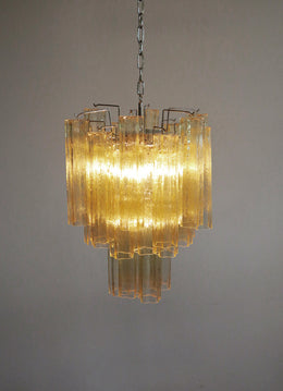 Murano Chandelier | 30 Yellow Glass Tubes