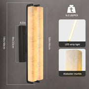 Elegant Alabaster Handcrafted Wall Sconce
