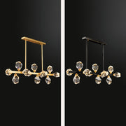 Eve Ice Water Chestnut Linear Chandelier