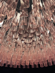 Murano Chandelier – Triedri Round – 265 prisms – Pink
