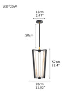 Aged Brass/Black LED Arm Edgemere Cage Collection Linear Pendants Light 16