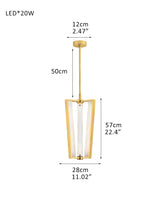 Aged Brass/Black LED Arm Edgemere Cage Collection Linear Pendants Light 16