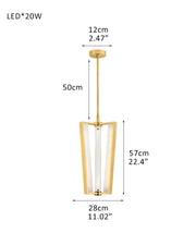 Aged Brass/Black LED Arm Edgemere Cage Collection Linear Pendants Light 16