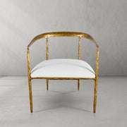 Hand-Forged Metal Curved Chair
