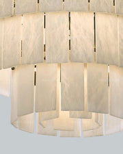 Giant Tiered Alabaster Foyer Chandelier