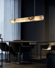 Minimalist Long Cord Ceiling Pendant Alabaster Lighting