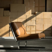 Modern Simple Oil Waxed Leather Leisure Chair