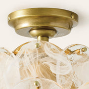 Riviera Glass Disc Round Flush Mount 12