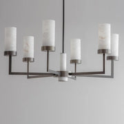 Contemporary  Alabaster 6-arm Compass Chandelier