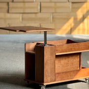 Nedure Solid Wood Side Table Trolley