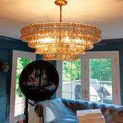 Amor 4-Tier Ghiaccio Glass Round Chandelier 36