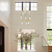 Rain 9-Light Square Chandelier Pendant For Living room Family room Dining Room Bedroom