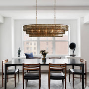 Amor Ghiaccio Glass Oval Chandelier 54