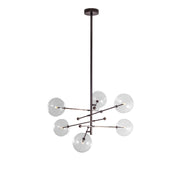 Aero Vertical Glass Globe Chandelier 6 - Light 55.63