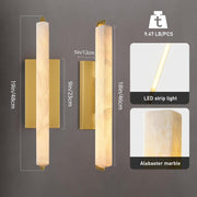 Elegant Alabaster Handcrafted Wall Sconce