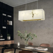 Alabaster Cuboid Dining Room Chandelier 17