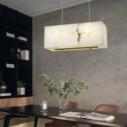 Alabaster Cuboid Dining Room Chandelier 17