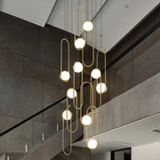 Luminous Modern LED Opal Glass Chandelier