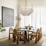 Amor 4-Tier Ghiaccio Glass Round Chandelier 36