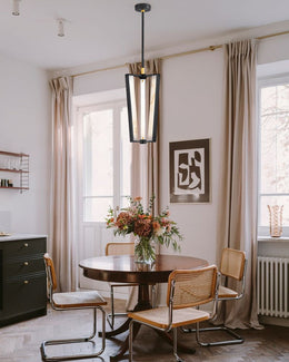 Aged Brass/Black LED Arm Edgemere Cage Collection Linear Pendants Light 16