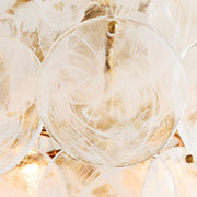 Riviera Glass Disc Round Flush Mount 12
