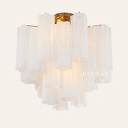 Addis Murano Glass Semi-Flush Ceiling Mount 17''W