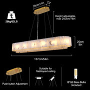 2-Tiers Oval Modern Dining Room Chandelier 53