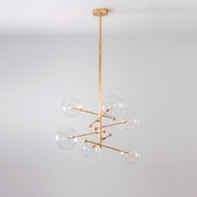 Aero Vertical Glass Globe Chandelier 6 - Light 55.63