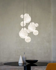 Minimalist Antique Alabaster Cluster Pendant Light Fixtures 6