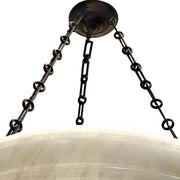 Pair of French Carved Alabaster Fixtures. Sold Individually.