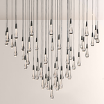 Raindrop Glass Round Solitaire Chandelier -kimoylights