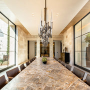 Pezzo Crystal Long Chandelier L78'' 59''  40''