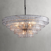 Amor 5-Tier Ghiaccio Glass Pendant Round Chandelier 48