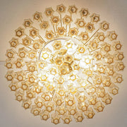 Prismatico 91 Elements Amber Compact Glass Chandelier 25