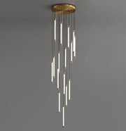 Custom Modern Iron Staircase Villa Apartment Loft Long Chandelier Hotel Villa Staircase Pendant Light