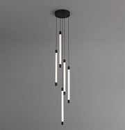 Custom Modern Iron Staircase Villa Apartment Loft Long Chandelier Hotel Villa Staircase Pendant Light