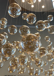 Customized Modern Glass Chandelier GU10 Hanging Staircase Chandelier Pendant Light For Room Villa