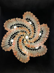 Murano Chandelier – Viennetta -114 prisms – Pink