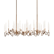 Pezzo Crystal Long Chandelier L78'' 59''  40''