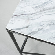 Hand-Forged Metal Rectangle Marble Console Table 60
