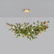 Green/Brown Ginkgo Chandelier Style B