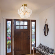 Riviera Glass Disc Round Flush Mount 12