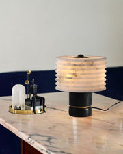 Elegant Lighting G9 Cloud Stone Alabaster Table Lamp Wide D10
