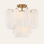 Addis Murano Glass Semi-Flush Ceiling Mount 17''W