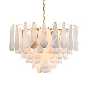 Alabaster Feathery Chandelier 21.7