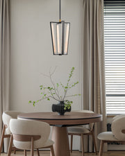 Aged Brass/Black LED Arm Edgemere Cage Collection Linear Pendants Light 16