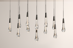 Raindrop Glass Solitaire Linear Chandelier -kimoylights