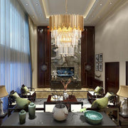 Enoch Three Tier Gold Plated Crystal Chandelier