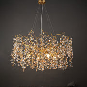 Modern Crystal Branch Chandelier for Foyer Entryway  31.5