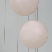 Alabaster Brass Modern Globe Spiral Chandelier